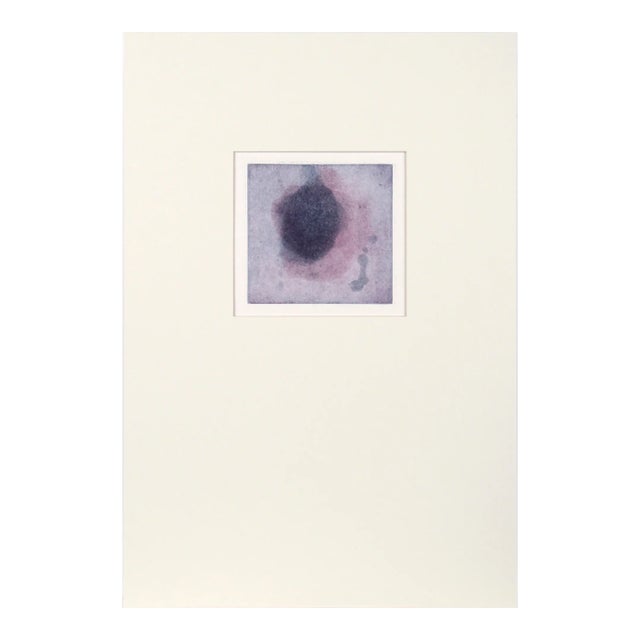 Lavender Nebula - Transfer Monotype in Oil on Paper by Heather Speck For Sale