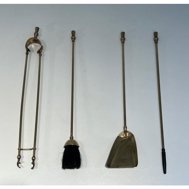 Brass Pineapple Brass Fireplace Tools For Sale - Image 8 of 12