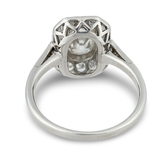 Gia 1.03 Carat Old Mine Cut Diamond Platinum Engagement Ring, Size 6.75 For Sale In Los Angeles - Image 6 of 7