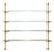 Modular Back-Counter Bar Shelf 1900-1920 Brass and Glass, 1890s For Sale