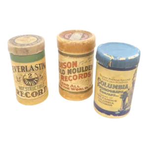 19th Century Paper Recording Cannisters - Set 3