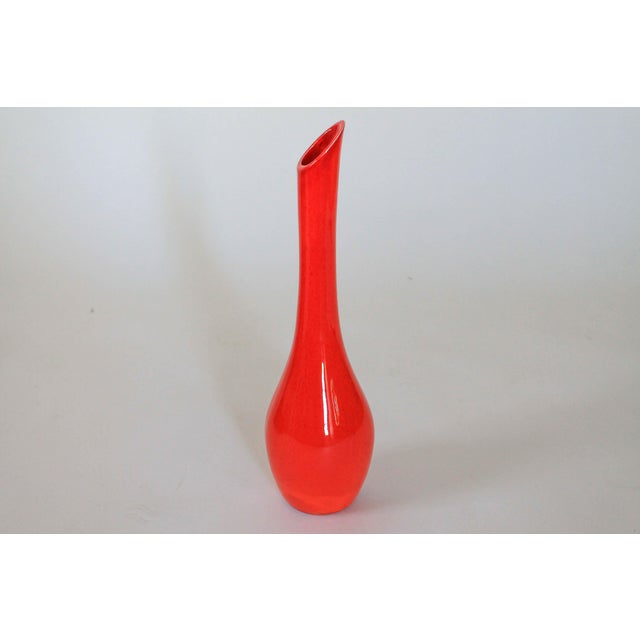 Mid Century Orange Ceramic Vase Chairish