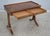 Chinoiserie Hekman 2 Drawer Yew Wood & Walnut Library Table For Sale - Image 3 of 17