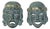 Bronze Theater Drama Masks, 1950s, Set of 2 For Sale