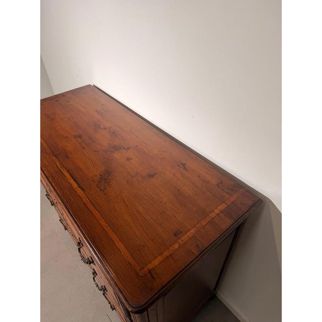 Wood Antique Three-Drawer Chest of Drawers in Oak For Sale - Image 7 of 8