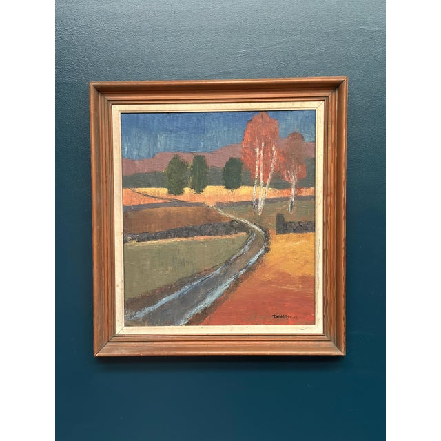 Mid-Century Modern Thure Wahlström, Landscape, 1960s, Oil on Canvas, Framed For Sale - Image 3 of 15