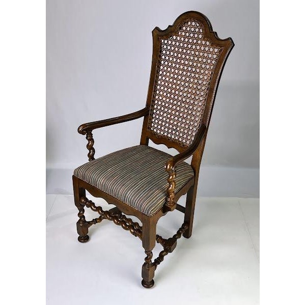 English Baker Furniture Jacobean Style Barley Twist Dining Chairs - Set of 6 For Sale - Image 3 of 16