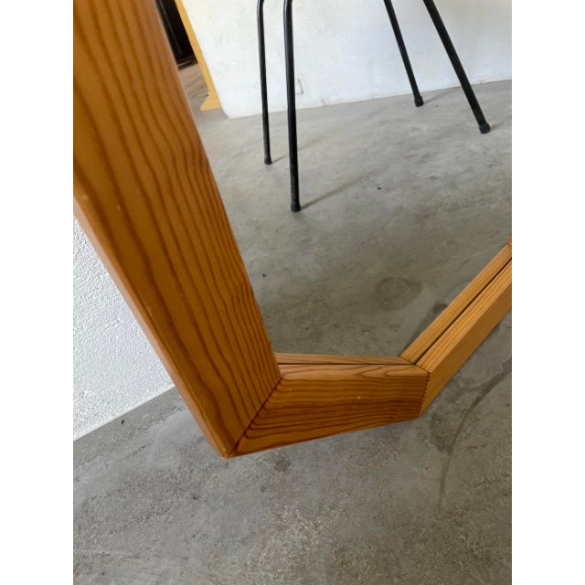Hexagonal Pine Mirror, 1980s For Sale - Image 17 of 18