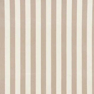 Schumacher Andy Stripe Fabric in Taupe For Sale