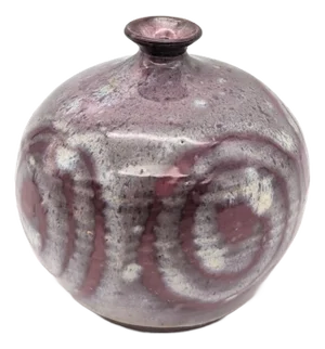 Mid 20th Century Lee Levy Studio Pottery Drip-Glaze Bud Vase
