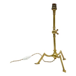 Articulated Tripod Lamp Base in Brass, 1920s For Sale