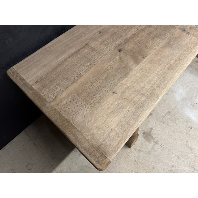 Large Deep Oak Farmhouse Dining Table, 1920 For Sale - Image 13 of 15