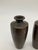 Vintage Japanese Silver Inlaid Bamboo Design Bronze Vase Set of 2 Meiji Period For Sale - Image 15 of 17