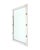 Mirror from France with a chrome, sleek frame adorned with brass square components. The interior rectangular mirror is...