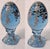 Glass Pair of Vintage Fenton Hand‑Painted Pedestal Eggs – Signed & Numbered Limited Editions For Sale - Image 7 of 12