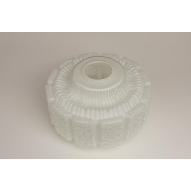 White Opal Glass Pendant Light in the Shape of a Flower from Limburg, 1970s For Sale - Image 3 of 16