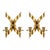 Vintage Mascot Pat Pending Gold Tone Mid-Century Modern Wall Candle Sconces, Pair For Sale