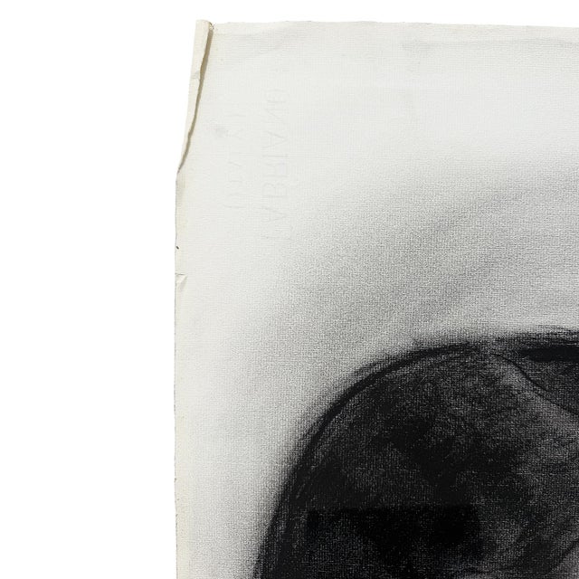 An original, double-sided charcoal drawing by Oklahoma artist and commercial illustrator Donna Foreman Hopper. On the...