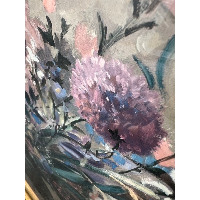 Vintage Floral Still Life Signed , Framed & Matted For Sale In West Palm - Image 6 of 7