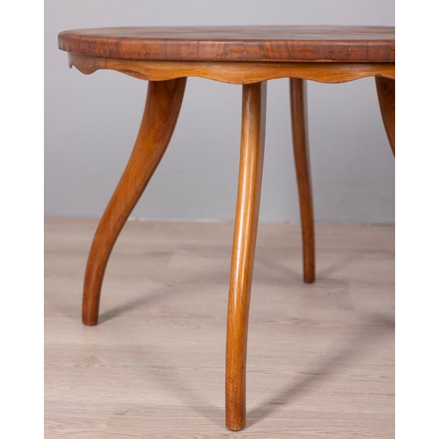 Vintage Italian Walnut Coffee Table,1940s For Sale - Image 4 of 9