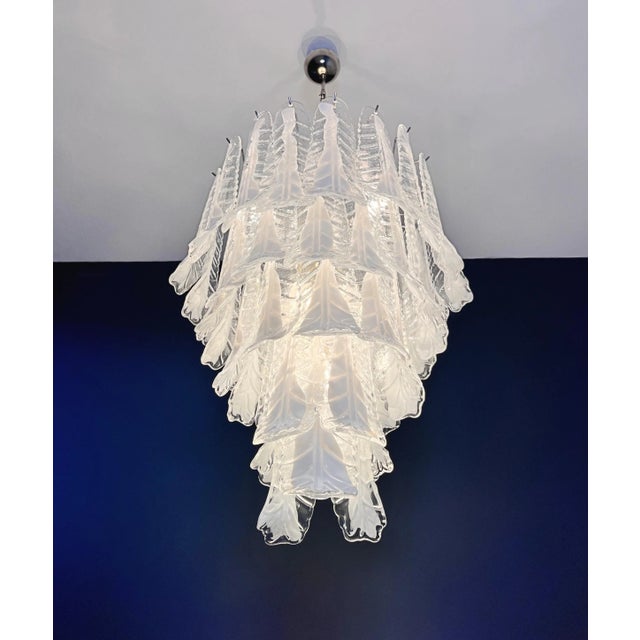 Vintage Italian Murano Chandelier in the style of Mazzega, 1990s For Sale - Image 10 of 18