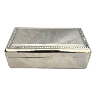 Vintage Silverplate Jewelry Box For Sale