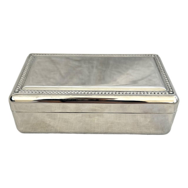 Vintage Silverplate Jewelry Box For Sale