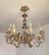 Ornamental & Decorative Materials Vintage Louis XV Silvered Gold-Plated Leaf Carved Wood Eight Light Chandelier with Floral Motifs, Italy, 1920s, Set of 2 For Sale - Image 7 of 18