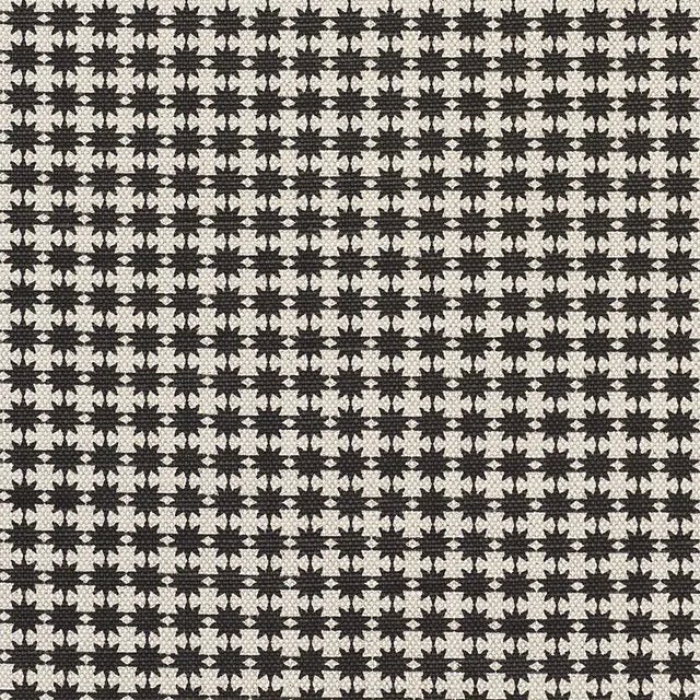 Sample - Schumacher X Studio Bon Stella Fabric in Black & Natural For Sale