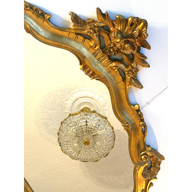 Baroque Wooden Framed Mirror from Unbekannt, 1950s For Sale - Image 4 of 12