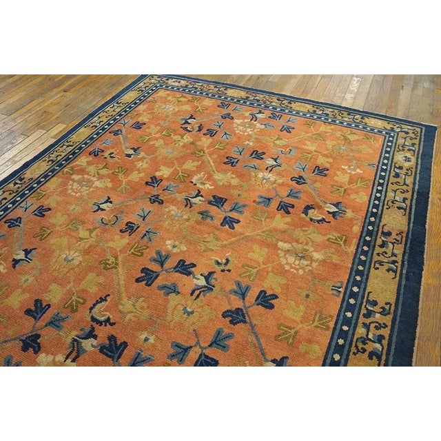 Early 19th Century W. Ningxia Carpet ( 5'8'' x 6'10'' - 173 x 208 ) For Sale - Image 4 of 9