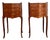Mid-Century French Louis XV Style Marquetry Nightstands, 1950s, Set of 2 For Sale