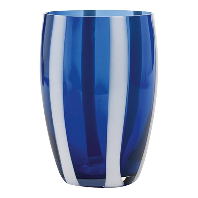 Gessato Tumbler (Set of 2) - Cobalt Blue For Sale