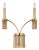 Fisher Weisman for Visual Comfort Signature Sutton Double Sconce in Antique-Burnished Brass For Sale