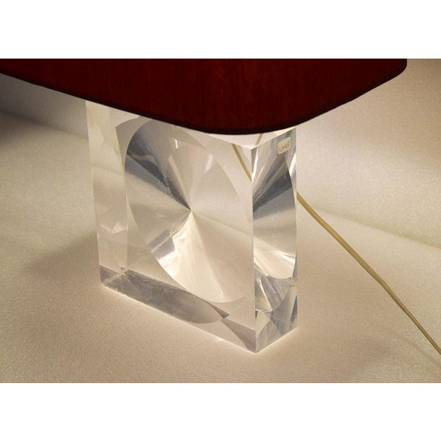 Plastic Vintage Acrylic Table Lamp from Romeo Rega, 1970s For Sale - Image 7 of 11