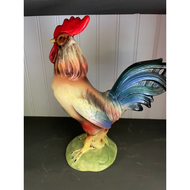 1960s Vintage Japanese Ceramic Rooster” For Sale - Image 5 of 5