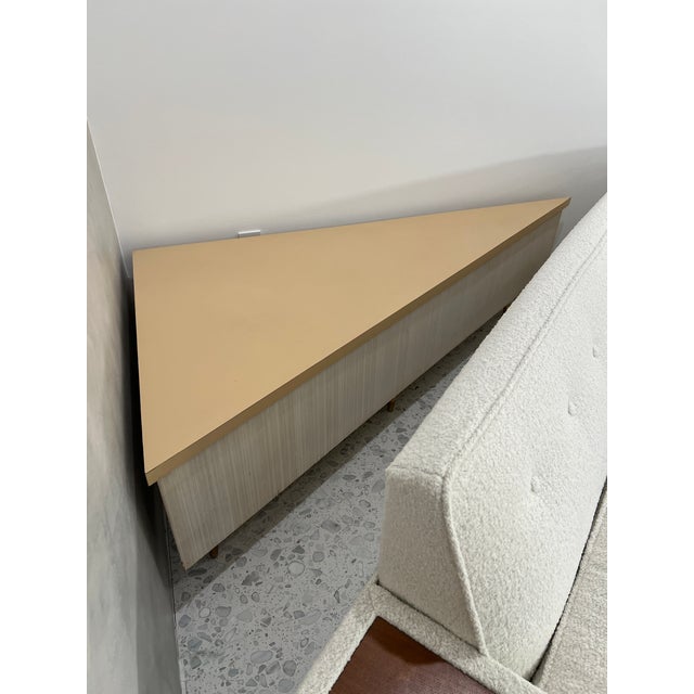 Wood 1960s White Boucle Boomerang Sofa Couch 4 Pc Set Adrian Pearsall Style For Sale - Image 7 of 9