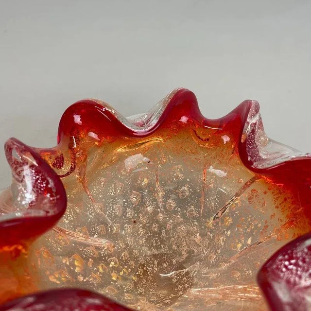 Murano Glass Floral Bowl from Barovier + Toso, Italy, 1970s For Sale - Image 12 of 18