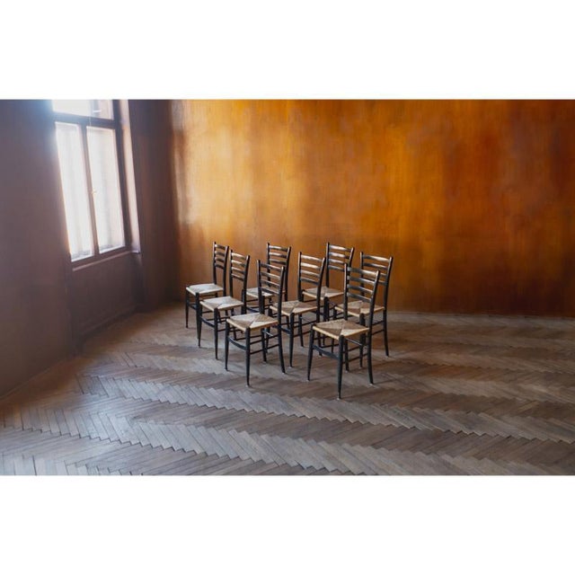 1960s Spinetto Dining Chairs by Chiavari, Set of 8 For Sale - Image 5 of 12