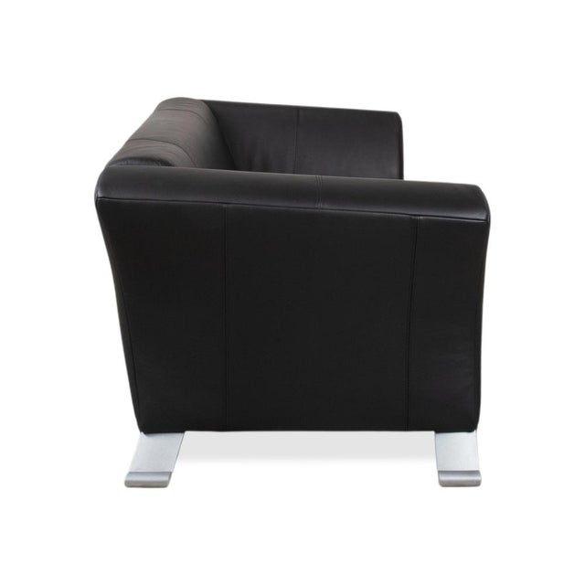 322 3-Seater Sofa in Black Leather from Rolf Benz For Sale - Image 11 of 14