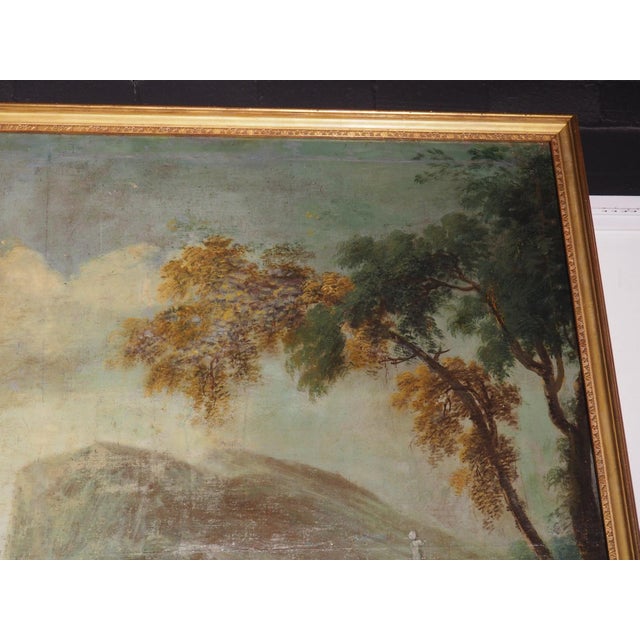 A Rare and Monumental 18th Century Italianate Landscape Oil on Canvas by Dutch Old Master W. Troost the Elder (1684-1752) For Sale - Image 14 of 18