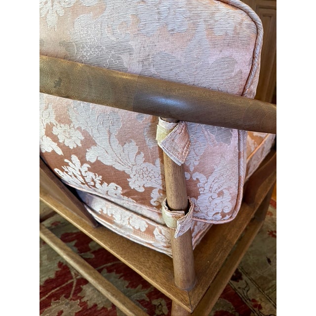 Pair of Vintage Chinoiserie Chairs in Mozambique Wood For Sale - Image 9 of 17