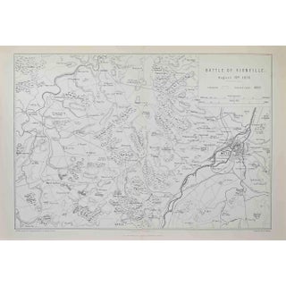 Battle of Vionville Lithograph Map, 1872 For Sale