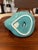 Mid-Century Modern Vintage Teal Ceramic Swan Towel or Washcloth Holder For Sale - Image 3 of 8