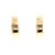 Contemporary Late 20th-Century 14k Yellow Gold Diamond Hinged Hoop Earrings, Pair For Sale - Image 3 of 5