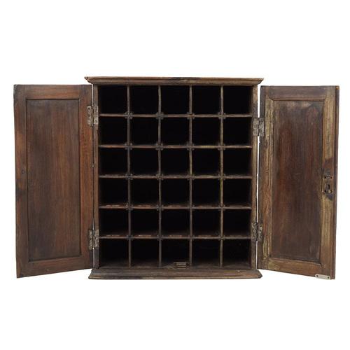 Wooden Workshop Cupboard with 30 Lockers For Sale - Image 10 of 10