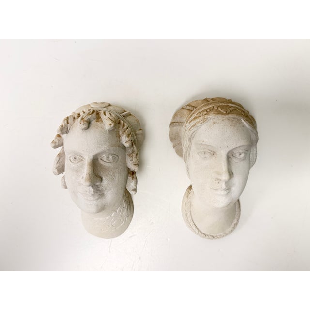 Renaissance Vintage Plaster Reproductions of 4 Heads From the Wawel Collection, Poland - Set of 4 For Sale - Image 3 of 17