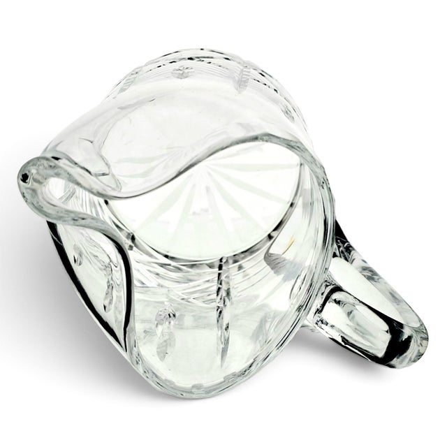 Transparent Late 20th Century Royal Brierley Ascot Hand Cut Lead Crystal 32 Oz Ice Lip Pitcher For Sale - Image 8 of 12