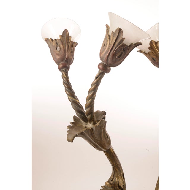 Italian Giltwood Sconces, 1980s, Set of 2 For Sale - Image 3 of 10