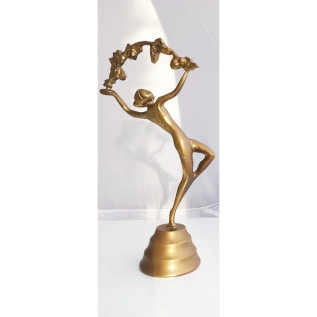 Gold Art Deco Style Ballerina in Bronze, 1920s For Sale - Image 8 of 13